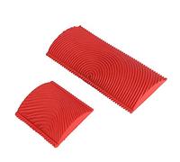 Pssopp Strumento per la Venatura del Legno, Spazzola Seghettata in Gomma, Rullo Facile da Usare per la Decorazione Artistica della Parete, per l'home Office e la Caffetteria, Set da 2 Pezzi