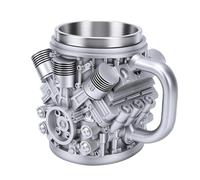 Pssopp Tazza da caffè Riutilizzabile in Acciaio Inossidabile con Motore, Tazze e Tazze da 400 Ml Tazza da caffè con Isolamento Termico a Doppia Parete per Casa, Campeggio, Scrivania da Ufficio (V6)