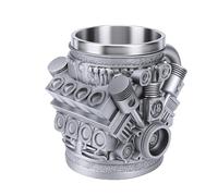 Pssopp Tazza da caffè Riutilizzabile in Acciaio Inossidabile con Motore, Tazze e Tazze da 400 Ml Tazza da caffè con Isolamento Termico a Doppia Parete per Casa, Campeggio, Scrivania da Ufficio (V8)