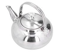 Pssopp Teiera in Acciaio Inossidabile Bollitore per tè Teiera Caffettiera con Coperchio Rimovibile e Manico Antiscivolo per Fornello a Gas Fornello a Induzione Home Restaurant (14 centimetri)