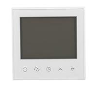 Pssopp Termostato Programmabile con Display LCD Touch Grande, Controller Temperatura 6 Periodi con Sensore Interno Ed Esterno per Riscaldamento a Pavimento Uso Domestico (WHITE)