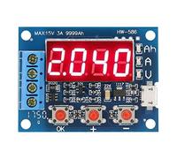 Pssopp Tester di capacità della Batteria, Tester di Scarica Alimentato Tramite Micro USB per Batterie da 1,2-12 V, Display di Tensione e Corrente a LED per Appassionati e Professionisti del Fai da Te