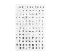 Pssopp Timbri con Numeri Alfabetici Set di Timbri con Lettere Riutilizzabili in Silicone Trasparente da 30 a 40 G Impronte Nitide Lavabili Facile Allineamento per Journaling Budget Planner Diario