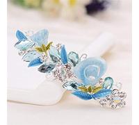 Pssopp Tornante di Rinestone, Dolce Decorazione di Capelli in Lega per il Temperamento Dolce Che Mostra, Elegante Imbarcazione Vintage (130 blu)