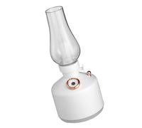 Pssopp Umidificatore a Lanterna Vintage Umidificatore a Luce Vintage a Lampada retrò USB Ricaricabile Silenzioso Nebulizzatore Ad Ultrasuoni con Diffusore per Aromaterapia (Beige)