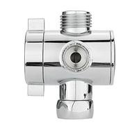 Pssopp Valvola Deviatore Doccia da 1/2 Pollice, Adattatore a T a 3 Vie con Finitura Cromata per Utente con Soffione Doccia Portatile