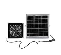 Pssopp Ventilatore di Scarico Ad Energia Solare da 8 W, Kit Ventola per Pannello Solare IP67 con Ventilazione a 2688 Giri/min, Installazione Senza Attrezzi per Pollaio, Serra, Capanno per Animali,