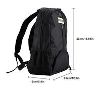 Pssopp Zaino per Elettricista, Borsa per Attrezzi Resistente in Tessuto Oxford con Tasche Multiple, Ideale per Elettricisti, Idraulici e Riparatori, Capacità di Carico di 15 Kg (BLACK)