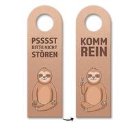 Psssst si prega di non disturbare o di entrare nel gancio per porta con simpatico bradipo divertente in feltro per non essere più disturbato durante il relax o la meditazione