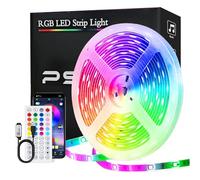 PSTAR Striscia LED 15 Metri, Luci Led per Camera da Letto, Strisce Led RGB con APP Bluetooth e Telecomando, Sincronizzazione Musicale,App Controllato, per Casa, Decorazioni, Cucina, Bar, Festa