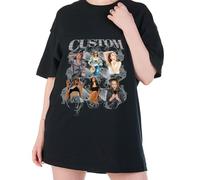 PSUNEY Personalizza Progetta la Tua T-Shirt con Foto Testo Manica Corta Camicia Personalizzata per Uomo Donna Maglietta Bootleg Rap Taglie dalla S alla 6XL Fidanzata Fidanzato