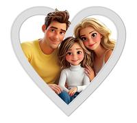 PSUNEY Personalizzato Cartoon Style 3D Photo Acrilic Photo Frame Personalizzata per Foto di Famiglia 3D Cartoon Portrait Gift Caricatura Regali di Natale Coppia Anniversario