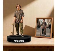 PSUNEY Personalizzato Cartoon Style decorazione da scrivania, Personalizzato Cartone animato ritratto Regali, cornice per coppia matrimonio famiglia anniversario regali di compleanno