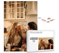 PSUNEY Puzzle Personalizzato Con Foto 35/70/120/200/300/500/1000/1500/2000/3000 Pezzi per Gioco Adulto Familiare Matrimonio Laurea Regalo