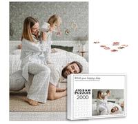 PSUNEY Puzzle Personalizzato Con Foto 35/70/120/200/300/500/1000/1500/2000/3000 Pezzi per Gioco Adulto Familiare Matrimonio Laurea Regalo