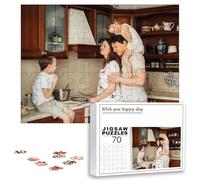 PSUNEY Puzzle Personalizzato Con Foto 35/70/120/200/300/500/1000/1500/2000/3000 Pezzi per Gioco Adulto Familiare Matrimonio Laurea Regalo