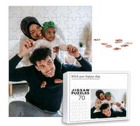 PSUNEY Puzzle Personalizzato Con Foto 35/70/120/200/300/500/1000/1500/2000/3000 Pezzi per Gioco Adulto Familiare Matrimonio Laurea Regalo