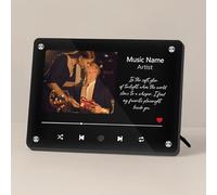 PSUNEY Targa Spotify Personalizzata con Foto e Musica, Cornice Musicale con Messaggio Regalo, Idea Regalo per Anniversari, Matrimoni, San Valentino e Compleanni