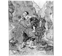 PSVDCTOO Dipinti Famosi Quadri Murale Murale Stampe il Buon Samaritano secondo Delacroix per L'arredamento del Soggiorno 60x90cm