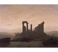 PSVDCTOO Famoso Stampe Su Canvas Quadri Su Tela il Tempio di Giunone ad Agrigento di Caspar David Friedrich - di Caspar David Friedrich per la Decorazione Domestica dell'ufficio 60x90cm