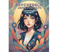 Psychedelic Anime Portraits: A Coloring Book | For Stress Relief and Relaxation | For Adults