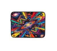 Psychedelic Cosmic Art - Custodia per computer portatile, borsa per notebook, tablet, valigetta per il trasporto, per lavoro, 25,4 cm, colore: nero