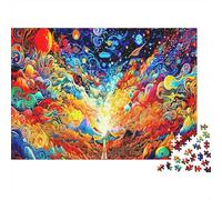 Psychedelic Cosmic Explosion Puzzle Impossible 1000Pcs Interesting Decorazione Per La Casa. Rilassamento E Intelligence Per Adulti E Bambini Da 12 Anni 70x50cm/1000pcs