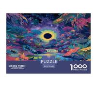 Psychedelic Forest Eclipse Puzzles Intrattenimento Creativo 1000 Pezzi Starfall Waterfall Sanctuary Puzzle Di Cartone Decora La Casa Giochi-rompicapo Per Adulti E Bambini Da 12 Anni 70x50cm/1000pcs