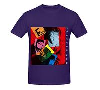 Psychedelic Furs Forever Now Tour Tracks - Maglietta a maniche corte da uomo con scollo rotondo, L, viola, Large,Purple