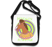 Psychedelic Horsin Around - Borsa a tracolla bianca