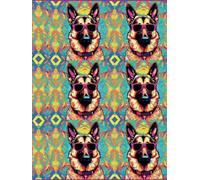 Psychedelic Paws: A German Shepherd Journal for Everyday Thoughts