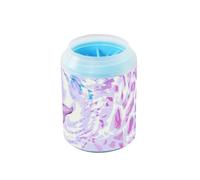 Psychedelic Tigers Dreamy Pastel - Pulitore per zampe riutilizzabile con spazzola in silicone, kit di pulizia morbido per cani e gatti