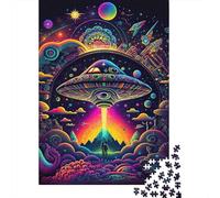 Psychedelic UFO Vision Puzzle 1000 Pezzi Carta Riciclata Per Donne, Regali Per Uomini Puzzle Per Adulti Gioco Educativo E Stimolante 38x26cm/1000pcs