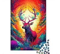 PsychedelicCervo Puzzle RainbowForest 1000 Pezzi Carta Riciclata Per Adulti E Oltre I 12 Anni Puzzle Per Adulti Divertente E Stimolante Gioco Familiare 52x38cm/1000pcs