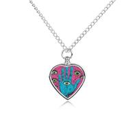 PsychedelicHand Occhi Trippy Collana Urna Personalizzata per Ceneri di Animali Domestici Carino Pet Memorial Ciondolo Gioielli Regali per Cane Gatto