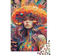 PsychedelicWoman Puzzle MushroomArt 1000 Pezzi Carta Riciclata Per Donne, Regali Per Uomini Puzzle Per Adulti Gioco Educativo E Stimolante 38x26cm/1000pcs