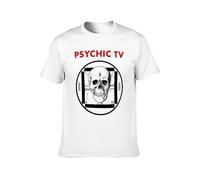 Psychic TV Force The Hand of Chance Post Punk Retro Vintage T-Shirt Men Round Neck Clothing White M