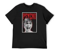 Psycho Alfred Hitchcock Psycho T-Shirt Graphics Tee Black Tee Shirt XL