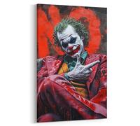 Psycho Jocker - Quadro da parete - Decorazione da parete - Decorazione da parete XXL | Quadro su tela XXL | Joker Quadro da parete 60 x 90 cm
