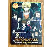 Psycho-Pass (Stagione 1-3: VOL.1 - 41 Fine + 4 Film) ~ Audio Inglese ~ DVD Anime