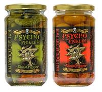 Psycho Pickles Combo - 1 x CIPOLLINE Al Ghost Pepper 1 x CETRIOLINI Sott'aceto Al Ghost Pepper