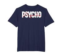 Psycho Vibes Maglietta, Uomo Taglie Grandi, Navy, 3X Tall