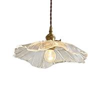 PSYSSKY Lampadari in ottone e vetro nordico: elegante lampada da notte per camera da letto, ideale per la decorazione della casa e del ristorante.