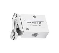 PT 1/4 Roller Mechanical Valve 2 Position 3 Way | Pneumatic Control Valve for Pneumatic Systems/Cylinders/Larger Valves | Metal Construction, Sturdy Roller Lever Actuator