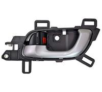 PT Auto Warehouse HO-2249PA-FL - Maniglia interna interna interna per porta, leva argento con alloggiamento nero/manopola - lato conducente anteriore sinistro