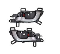 PT Auto Warehouse HO-2249PA-FP - Maniglia interna interna interna per porta, leva argentata con alloggiamento nero e pomello, coppia anteriore sinistra/destra