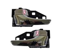 PT Auto Warehouse TO-2010ME-DP - Maniglia interna interna per porta, pomello beige con leva cromata, coppia sinistra/destra