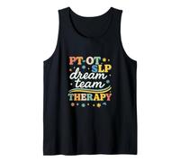 PT OT SLP Dream Team Therapy Retro Lettering Canotta