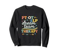 PT OT SLP Dream Team Therapy Retro Lettering Felpa