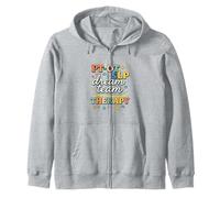 PT OT SLP Dream Team Therapy Retro Lettering Felpa con Cappuccio